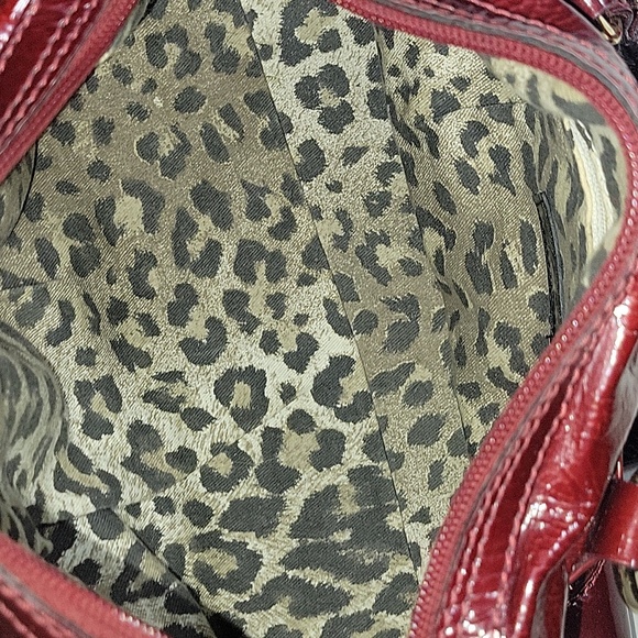 Blumarine Burgundy Patent Leather Crossbody Handbag - Picture 8 of 12